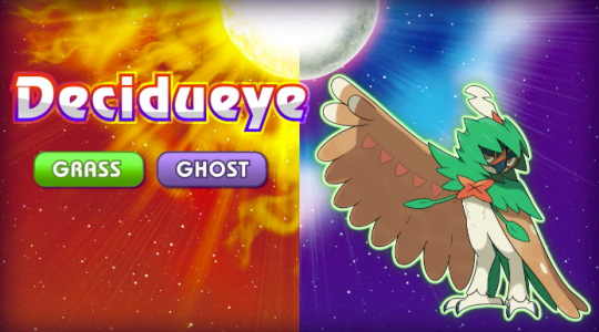 gearholder:  chefpyro:  ROWLET’S FINAL IS GHOST, NOT FLYING FIRST GHOST STARTER THIS IS NOT A DRILL DECIDUEYE IS MY BRO  TRICK OR TREAT MOTHERFUCKER 