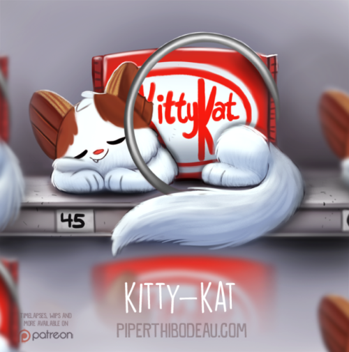 cryptid-creations: Daily Paint 1555. Kitty-Kat by Cryptid-Creations  Time-lapse, high-res and WIP sk