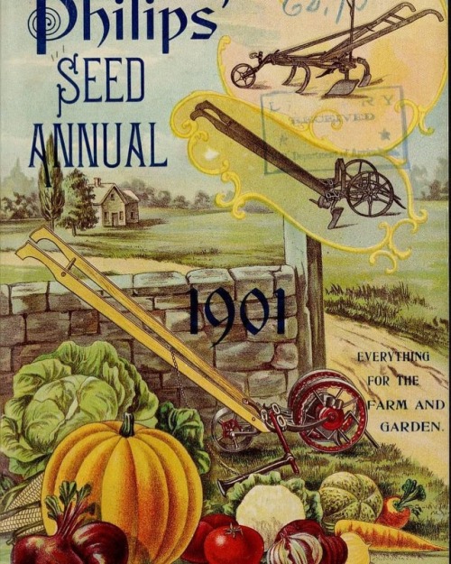 We spy a #Halloween #pumpkin on Philips’ 1901 Seed Annual cover! https://biodiversitylibrary.o