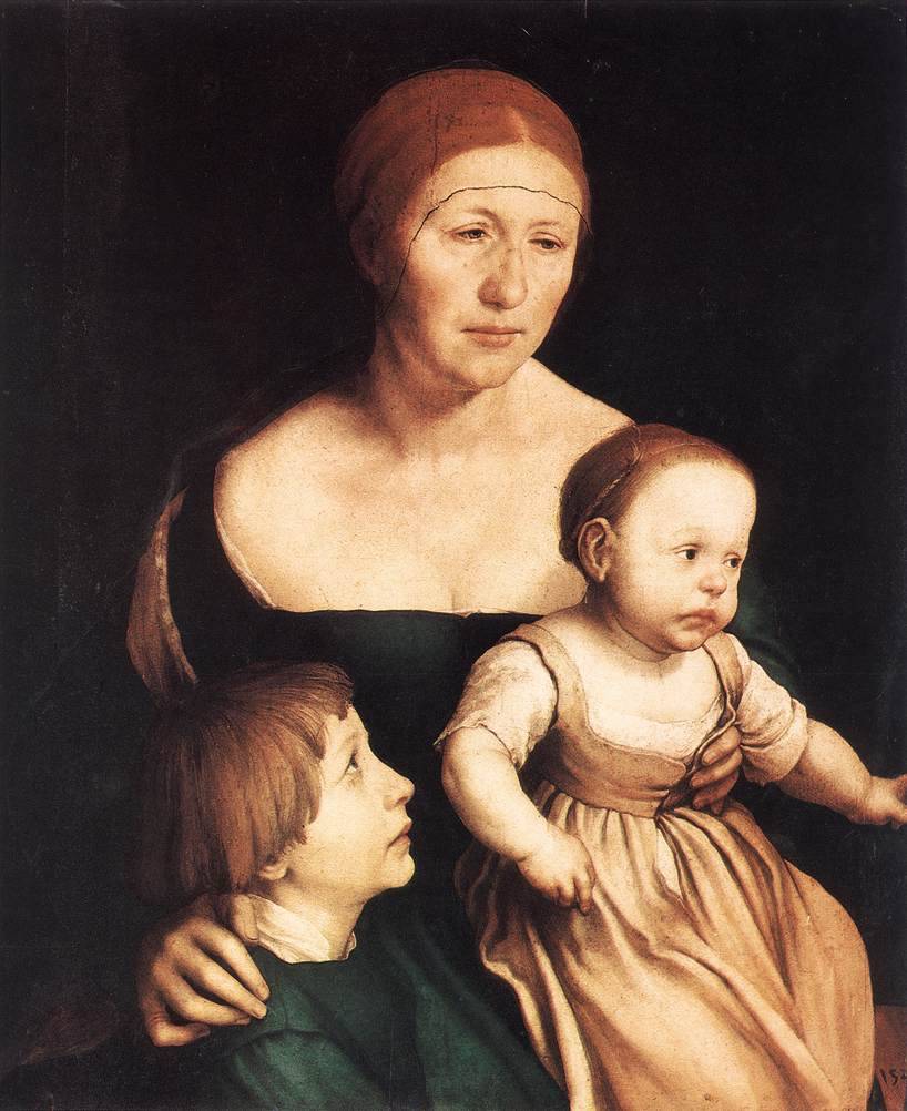 artmastered:  Hans Holbein the Younger, The Artist’s Family, 1528 This is Holbein’s