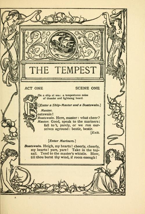 starrydiadems:The Tempest by William Shakespeare, illustrated by Robert Anning Bell.