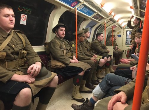 radegundis:positive-affirmation:#WeAreHere: WWI ‘soldiers’ appear across UK in moving and powerful t