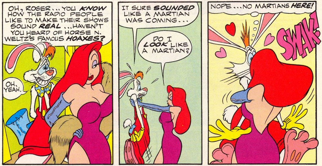 toontowncrazy:  I love how Jessica is too used to Roger’s shenanigans. Roger Rabbit