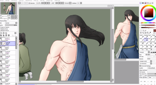 Painting this guy named zura, right now atsketch.pixiv.net/@zer0cchi/lives/98354277105592081