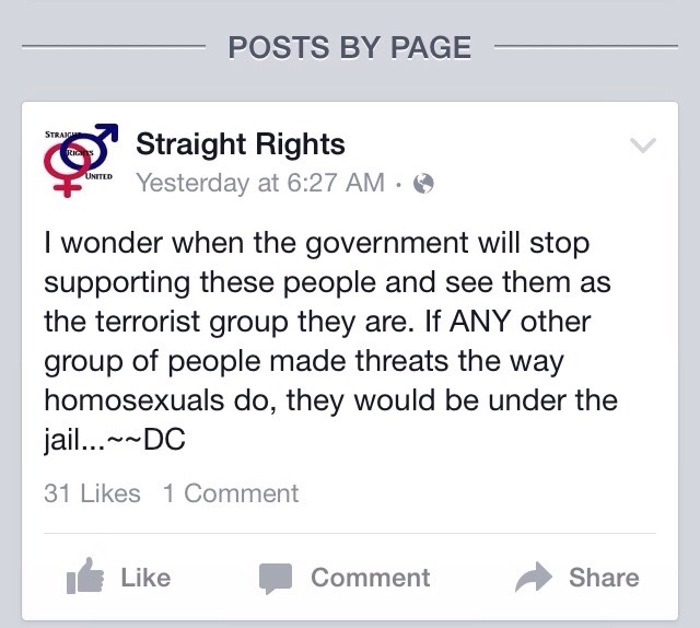 guyable:  this “straight rights” page popped up on my newsfeed today and the