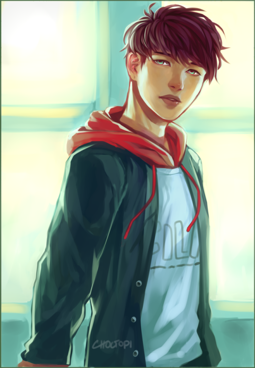 I tried to draw Rapmon because he looked incredible in Spring Day. &lt;3Spring Day is honestly rival