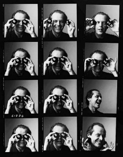   Jack Nicholson contact sheet, c. 1990s