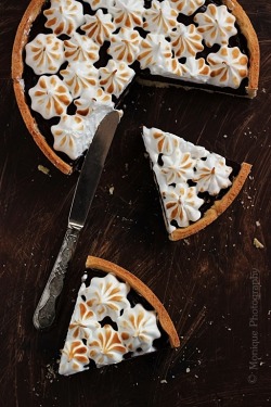 Sweetoothgirl:  Tarte Au Chocolat Meringuée   