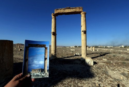 daisyskindajewish:  westsemiteblues:  enrique262:  irefiordiligi:  fotojournalismus:  Pictures of the UNESCO World Heritage site of ancient Palmyra taken following the recapture of the city by Syrian troops backed by Russian forces on March 27, 2016 show