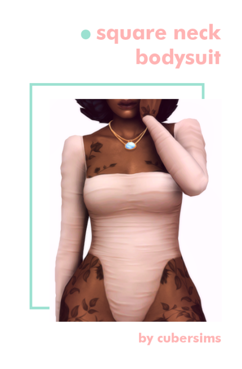 cubersims:#180 DOWNLOADSquare Neck BodysuitJust a simple and cute bodysuit, with lots of folds/wrink