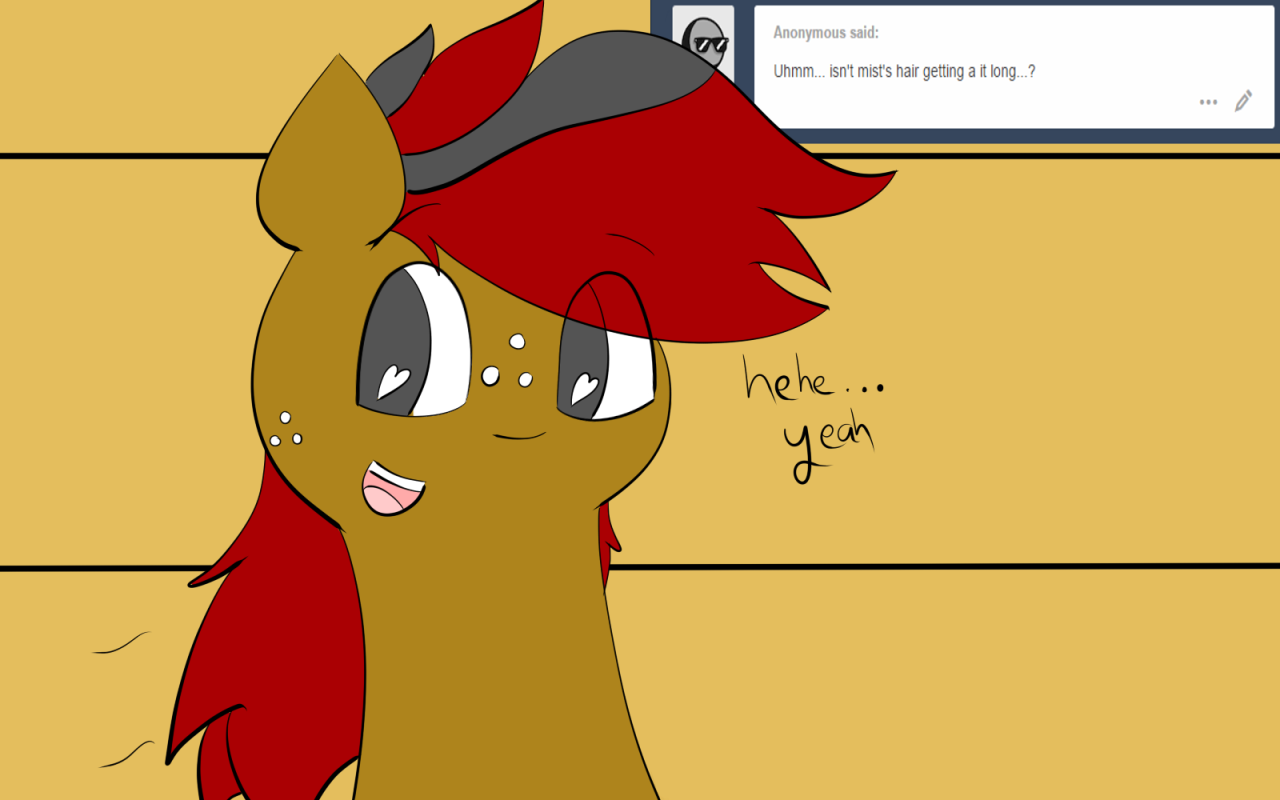 ask-the-awkward-fillies:Mist: I kinda like it… though others have some other opinions… 