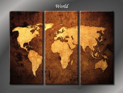 wonderous-world:  So I want to buy a world map 3 piece stretched canvas for Christmas. The first set is ๳ dollars and the second two are ๛. Which one do you like better?