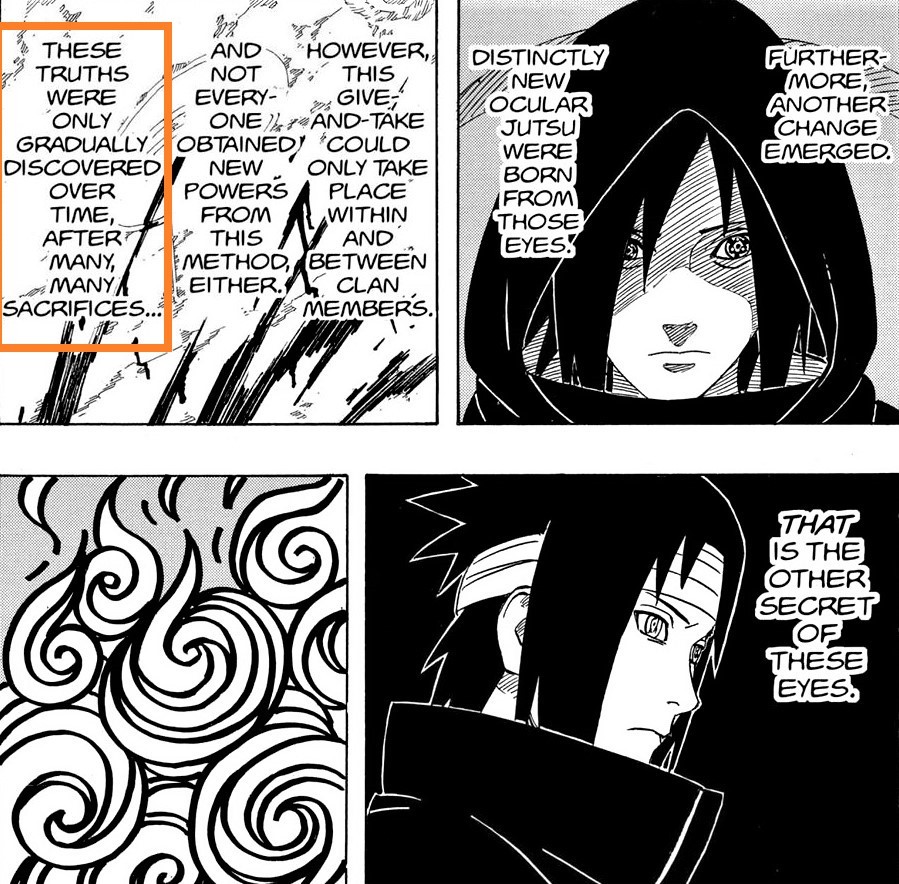 Unpopular opinion: I wish I could get the chance to see more Uchiha's male  and female. They were like ghouls with their different abilities and visual  powers, I bet they were very