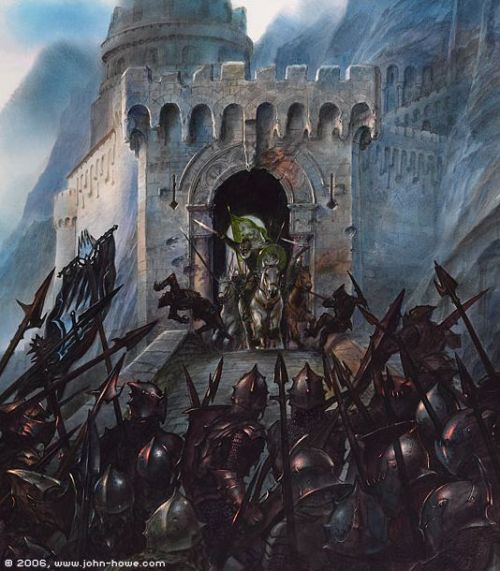 tolkienillustrations:The Charge of the Rohirrim at Helm’s Deep by John Howe