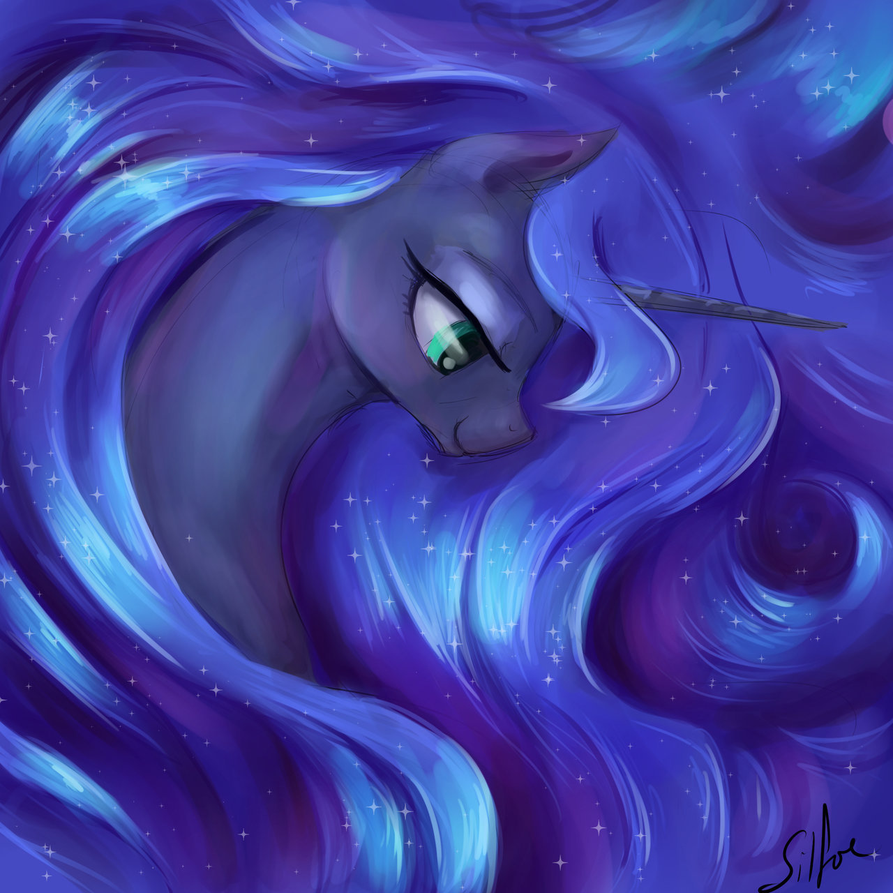 adurot:  drawponies:  Lunadoodle92 by SilFoe   Maybe it’s Neigh-belline.  x3