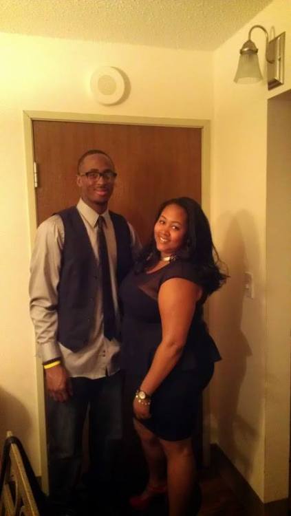 The love of my life and I about to go out.  Ah two love birds, all spiffy and ready to show eac