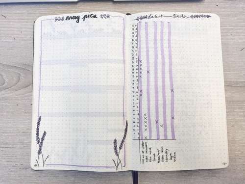 05/06/2018My May bullet journal set up, aesthetics from Amanda RachLee! It includes some random math