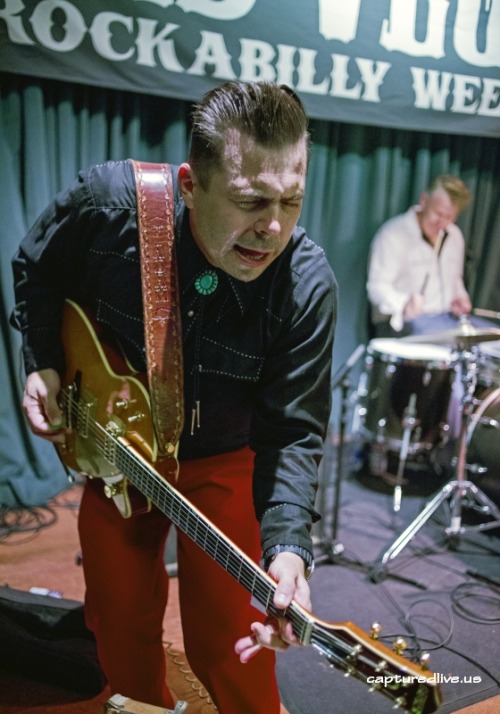 zphotosnet:  One of Texas’ premier roots/rockabilly bands, captured live at Viva Las Vegas 17 at the Orleans Casino in Las Vegas NV on April 18, 2019. The Octanes include Adam Burchfield (Guitar, Vocals) , Drew Hays (bass, vocals), and “Sneaky”