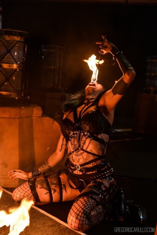 fuckyeahrebeccacrow: Performing with Pyrohex