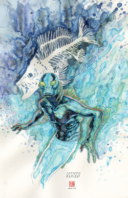 neuviemeart:  Abe Sapien #31 - Variant cover by David Mack