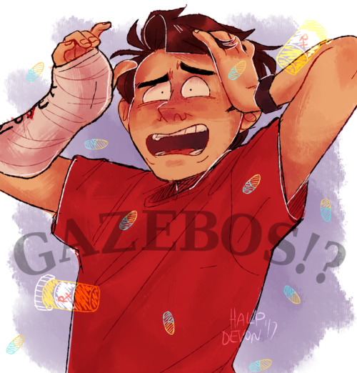 halpdevon: inktober 2: electric boogaloo tfw ur whole world gets turned upside down