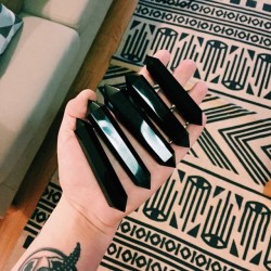 theserpentsclub:  Black obsidian bars ✨ Maia is back in stock ✨  Shit I want these