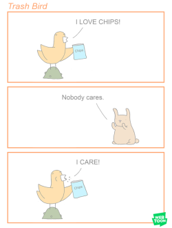 pdlcomics:  Trash Bird cares