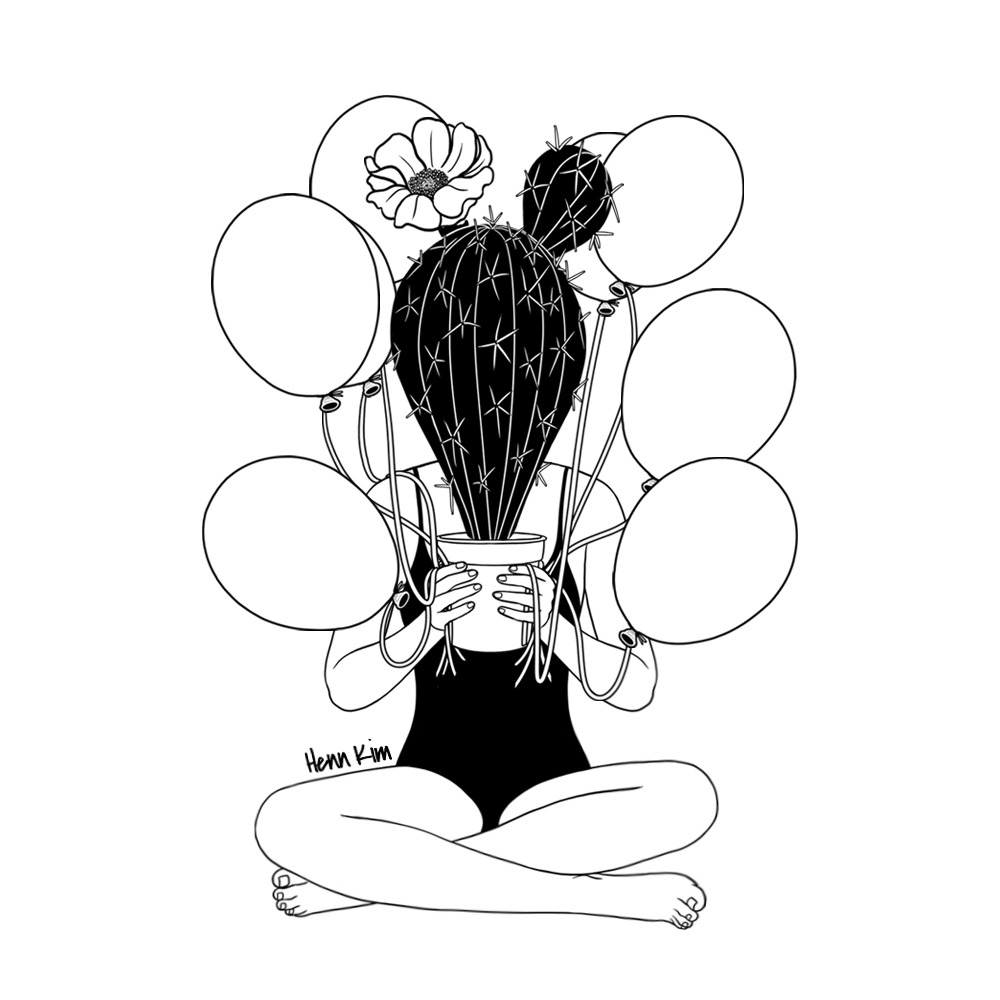 hennkim:  | Sometimes I feel like everyone hates me | by Henn Kim  Go Get Art Print