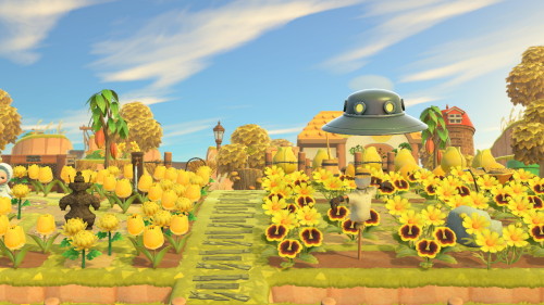 agnt-j: The yellow-themed island of Oblivion, a homely cottage-core island…invaded by aliens?!Create