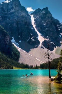 wolverxne:  Kayaking at Moraine Lake, Alberta,