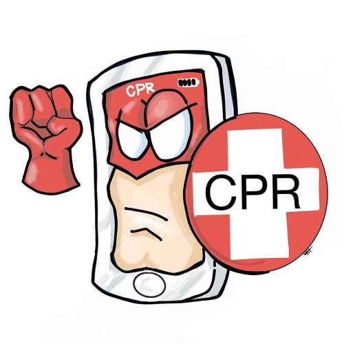 Our mascot got an upgrade. CPR Cell Phone Repair Atlanta: here to save your mobile life! #rebrand #C
