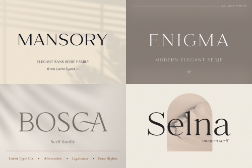 Modern Font Bundle of 200+ Fonts from Larin Type Co. - only $15!It’s time to give your typefac
