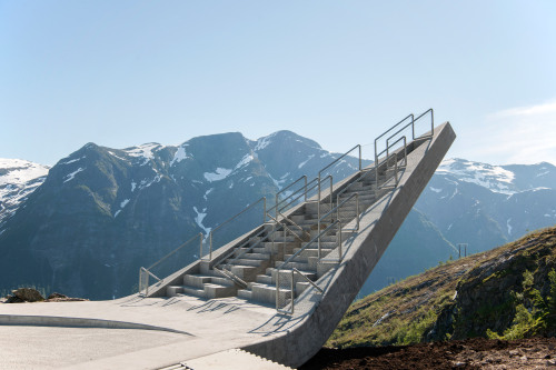 99percentinvisible:A triangular viewing platform perched on the edge of a Norwegian mountain, by Cod