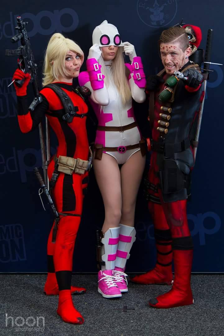 cameronisanairplane:Lady Deadpool: Black CatGwenpool: RadClawedRaidDeadpool: Something