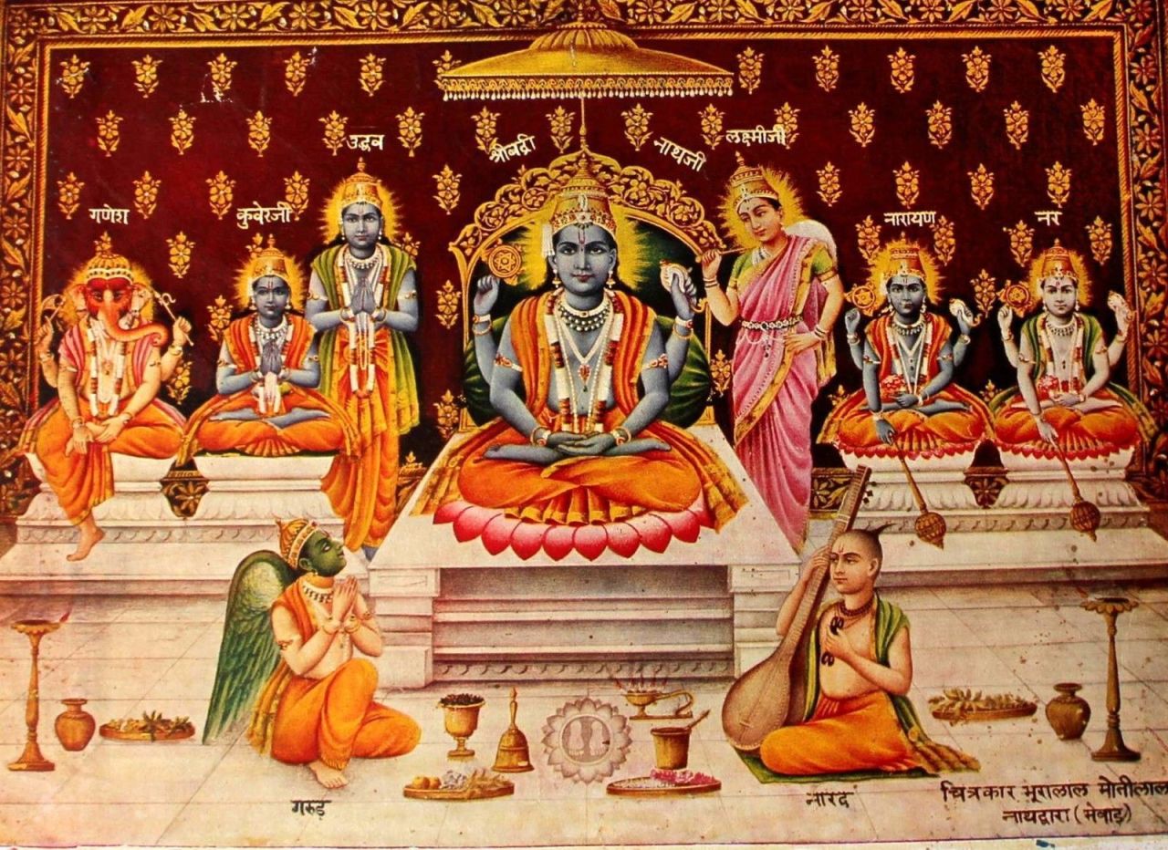 Hindu Cosmos - Lord Vishnu Badrinath (via ebay: ganga_jal)