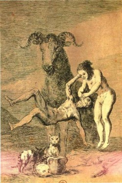 templeofapelles:  Goya,  The Witch Through