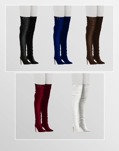 Leather over-the-knee boots5 colorsSuitable for basic gameHave a custom thumbnail to find it easier 