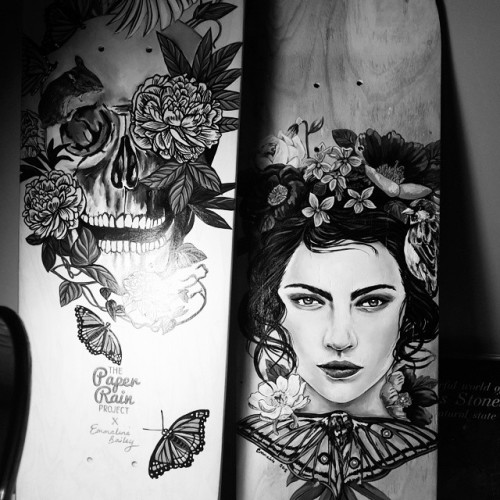 Will be hard to part with these…. goodnight all! (Or good day) #nzartist #skateboarddeck #w