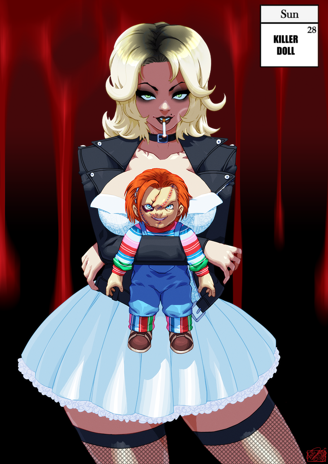 tovio-rogers:  day 28 of the monstober drawing challenge https://goo.gl/GNAmfg #brideofchucky