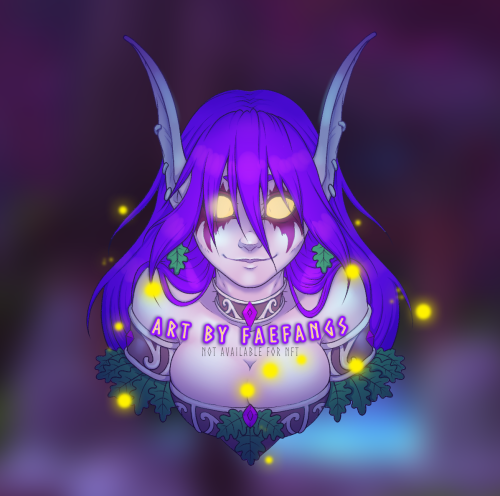  ✩‧₊ Night Elf: Symmetrical Portrait ₊‧✩ Commissions in this style available!