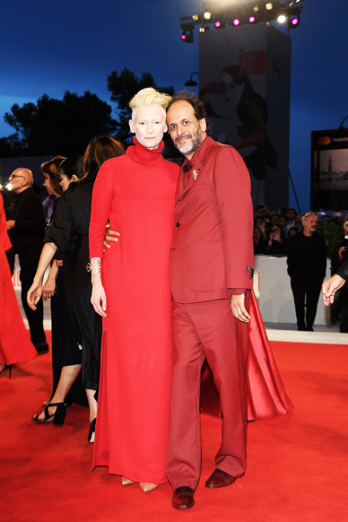 carpetdiem:TILDA SWINTON, LUCA GUADAGNINO‘Suspiria’ Première at the 75th Venice Film Festival, Italy