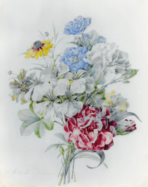 Olympe Arson ( born 1814)Bouquet de fleurs;  Reines Marguerites