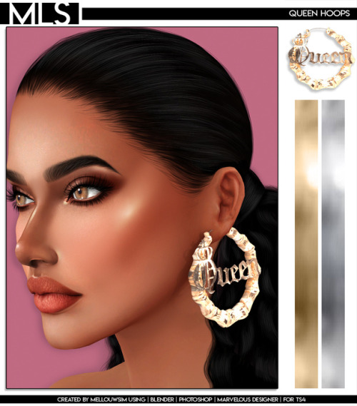 Queen Hoops | TS4PATREON2 SwatchesFound In Earrings (Don&rsquo;t wear hats with this)Thank you t