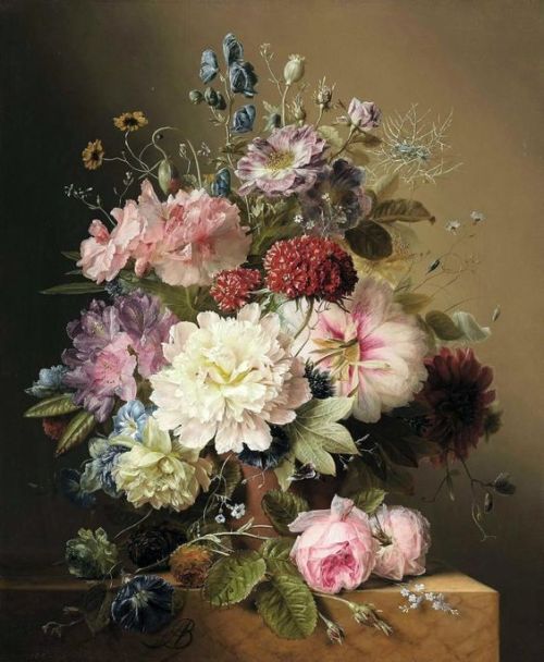 amislouisxvi:Wonderfully detailed floral paintings from the time period of Louis XVI