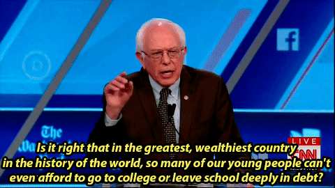 ufo-pilot-and-his-sexy-spouse:source + videoBernie raises the economical issues at the Univision Deb