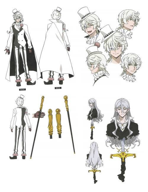 Bungou Stray Dogs Season 4-5 Characters Sheets From Official Guidebook Gongeroku. Scanned By Me.
