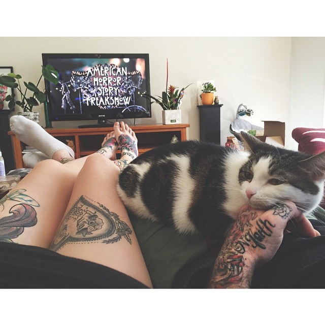 vanillahhhhh:  Lazy arvo &amp; episode 2 👏👪🐱❤️ 