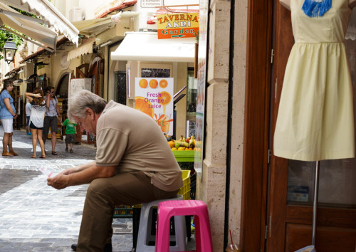 Rethymno street shot, Crete, Greece.