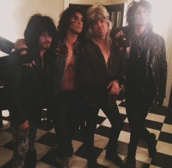 iheartadamlevine:  Halloween 2014. Adam Levine and friends channeling their inner Motley Crüe. Photo by Milo DeCruz. 