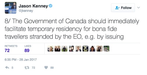 allthecanadianpolitics:  Its a rare day when I can find myself agreeing with anything that Jason Kenney says; but its 2017, and here we are.Jason Kenney is Canada’s former Minister of Immigration. When he was in government he belonged to the Conservative